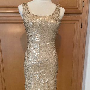 Gold sequin dress